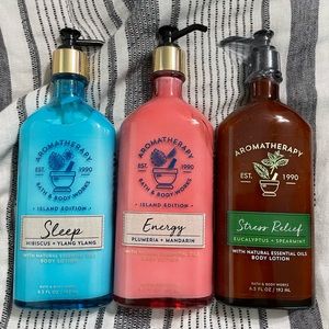 Set of 3 Bath and Body aromatherapy lotions